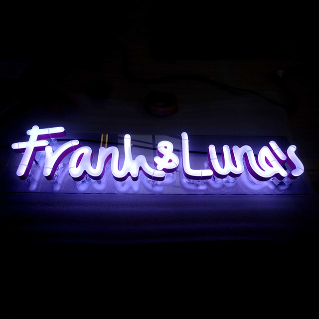 Letters neon sign